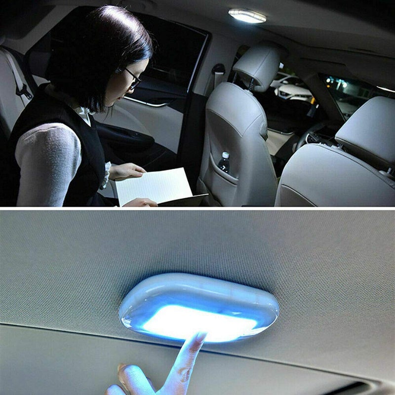 MASO Car Interior Dome Light 10LED Ceiling Roof Lamp 12V USB Rechargeable Reading Lights for Trailer/Van/Yacht/Boat/Caravanï¼ˆBlack+Whiteï¼‰ - Image 2